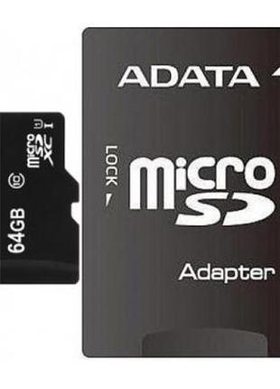 Картка пам'яті adata 64 gb microsd class 10 uhs-i (ausdx64guicl10...