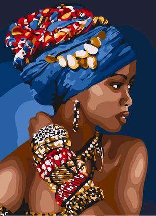 Картина за номерами "африканська жінка" 10369-nn 30х40