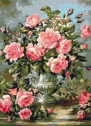 Картина за номерами "букет півоноїдних троянд" bs51968 40х50
