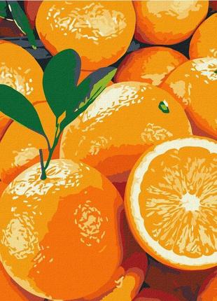 Картина за номерами "сочний апельсин" kho5649 25х25 см
