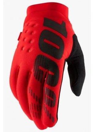 Зимові рукавички 100% brisker glove red m (9)