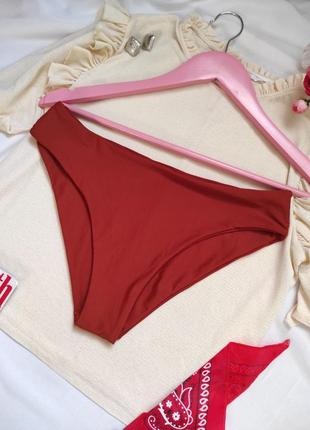 Красные женские плавки низ купальника бикини раздельный купальник3 фото