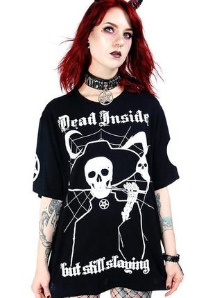 Крутая готическая футболка restyle в стиле killstar dollskill1 фото