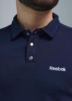 Качественная мужская футболка поло reebok с воротником, на пуговицах9 фото