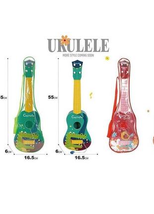 Гітара 2 види, 4 струни, медіатор, в чохлі /72-2/ 8059b  ish