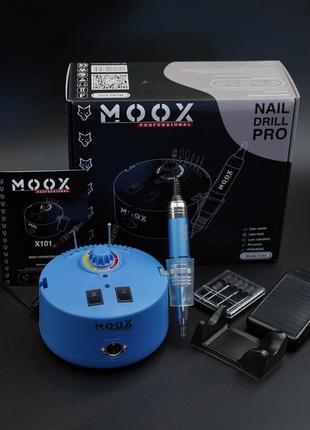 Фрезер для маникюра moox x101 на 50000 об\мин, 70 вт., sky blue