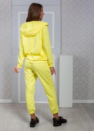 Жіночий спортивний костюм трійка жовтий skl92-3221243 фото