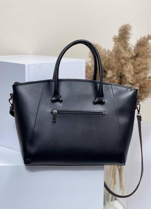 Жіноча сумка з екошкіри колір чорний skl102-354916
