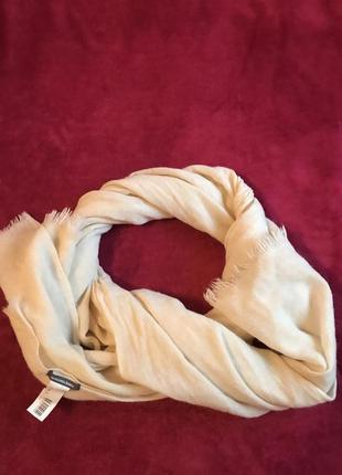 Французский палантин обьемный шарф  цвет айвори monoprix femme2 фото