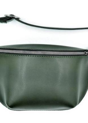 Жіноча сумка на пояс бананка weatro колір зелений skl85-295562
