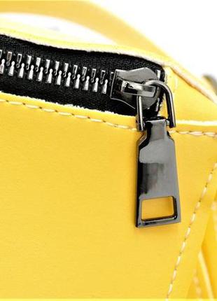 Жіноча сумка на пояс бананка weatro колір світло-жовтий skl85-...5 фото