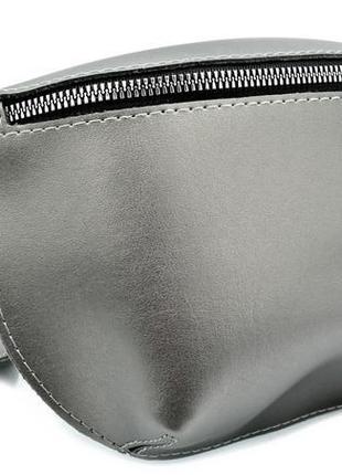 Жіноча сумка на пояс бананка weatro колір срібло skl85-2955572 фото