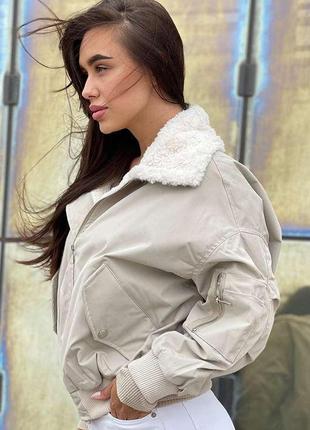 Куртка демисезон жіноча молочаю l молочний skl99-3395354 фото