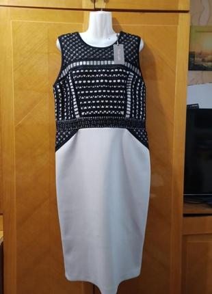 Новое стильное изысканное платье по фигуре с кружевом р.16 от phase eight8 фото
