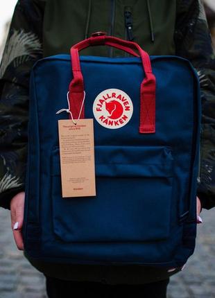 Рюкзак однотонний темно-синій fjallraven kanken classic skl70-...