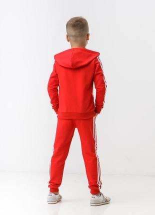 Спортивний костюм на хлопчика від 5 років колір червоний з біл...3 фото