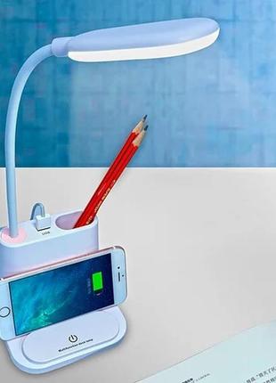 Лампа настільна акумуляторна led bionic desk lamp сенсорна з ф...