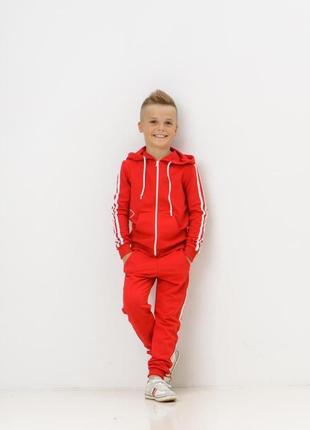 Спортивний костюм на хлопчика від 5 років колір червоний з біл...4 фото
