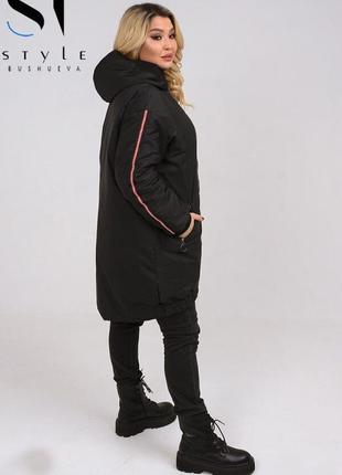 Жіноча куртка eva smith чорного кольору розмір 50/52 skl92-3228612 фото