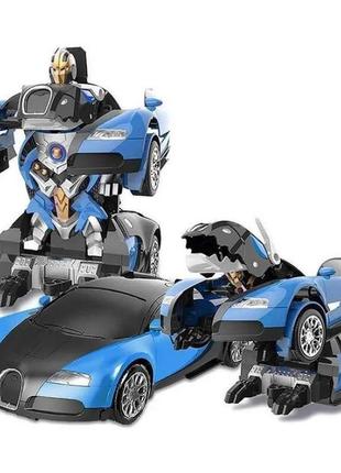Машинка трансформер bugatti car robot size 118 синя skl11-279519
