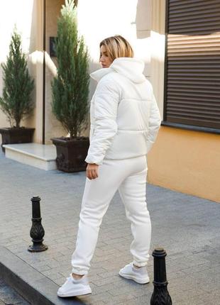 Спортивний костюм жіночий з курткою білого кольору skl92-3542153 фото