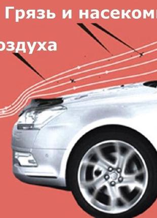 Дефлектор капота kia carens киа каренс с 2006-2010;2010- г.в. мухобойка3 фото