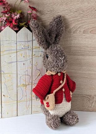 Кролик плетений/м"яка іграшка1 фото