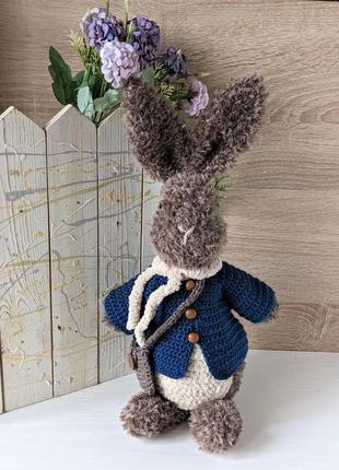 Кролик плетений/м"яка іграшка3 фото