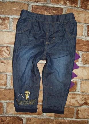 Стильні джинси хлопчикові на підкладці 1 рік 12 - 18 міс tu1 фото