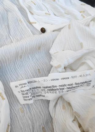 Сорочка в принт ✨zara✨ аплікації металізованою ниткою блуза блузка літальний миш10 фото