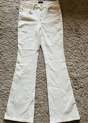 Новые джинсы massimo dutti оригинал бренд белые джинсы клеш большой рост размер s,m указан размер 404 фото