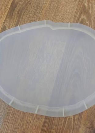Форма молд для создания подноса тарелки подставки из эпоксидной смолы озеро  363*268 мм2 фото