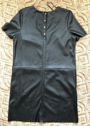 Маленьке чорне плаття зі шкірозамінника c&amp;a 40 р3 фото