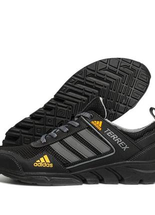 Кросівки літні сітка adidas terrex чорні