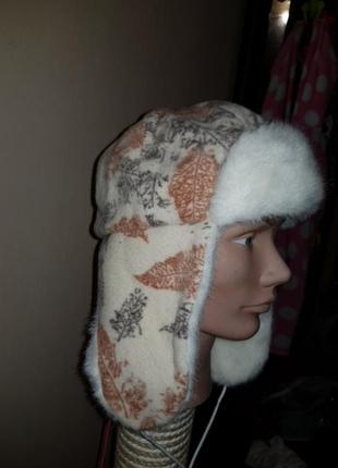 Шапка ушанка зимняя шерсть