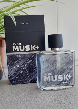 Чоловіча туалетна вода avon musk minerals +75 ml