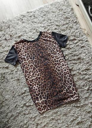 Платье леопард
