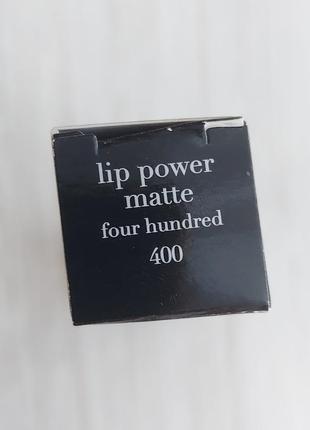 Помада для губ giorgio armani lip power matte 400 four hundred. вес 3.1 g.3 фото