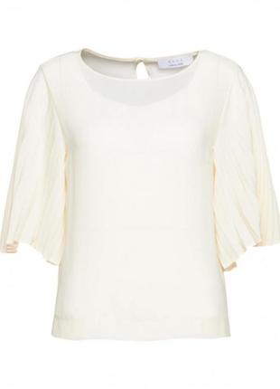 Ніжна молочна блуза блузка ✨koas made in italy ✨ повітряна блузка з рукавами3 фото