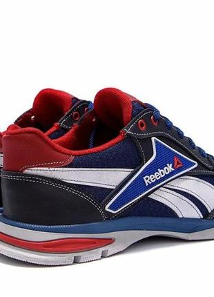 Летние кроссовки сетка reebok цвет синий, белый, красный.3 фото