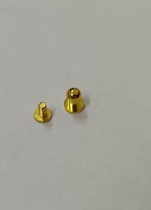 Гвинт кобурной ремінною - застібка для гаманця 6 мм світле золото