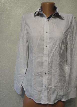 Белая рубашка длиный рукав1 фото