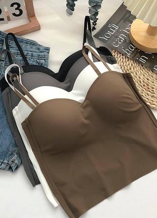 Зручний базовий топ із чашками❤️