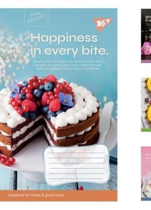 Зошити а5/36 лінія  yes desserts, зошит для записів 15 шт. в уп. 766427