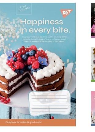 Зошити а5/48 лінія yes desserts, зошит для записів 10 шт. в уп. 766456 766456  ish