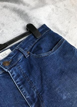 Мужские штаны джинсы синие тёмно-синие скинни узкие мужская мужской базовые3 фото