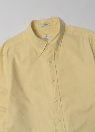 Gant perfect oxford fit yellow shirt&nbsp;&nbsp; мужская рубашка3 фото