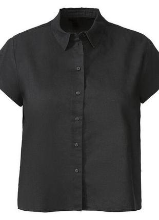 Женская льняная укороченная рубашка размер 48 esmara нитевичка