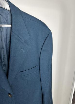Плотный шерстяной теплый пиджак с мужского плеча2 фото