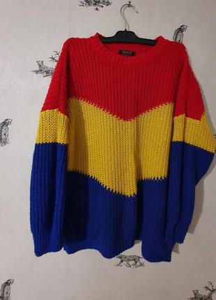 Яркий тёплый свитер6 фото